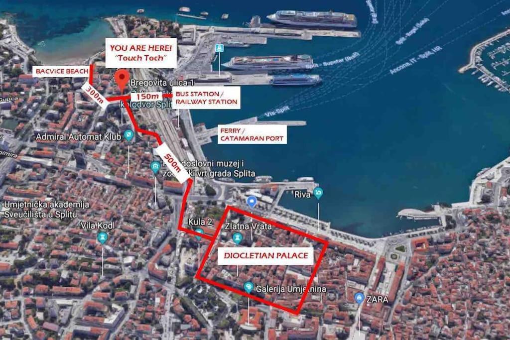 Brand New 1Br Near Central Station, Old Town, Beach - 3 Minute Walking Apartman Split Kültér fotó